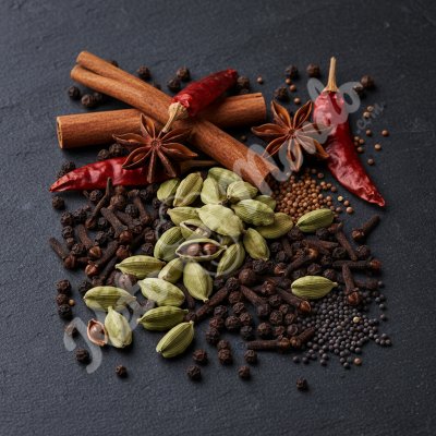 Especias como estructura sin carbohidratos.