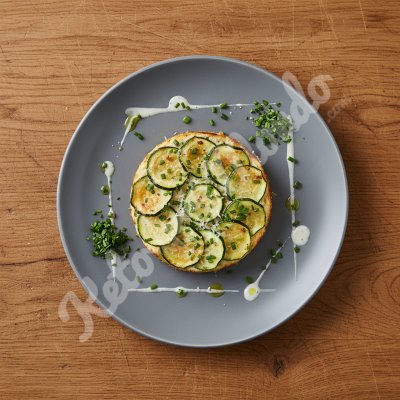 Gratin de courgettes au chèvre et aux herbes
