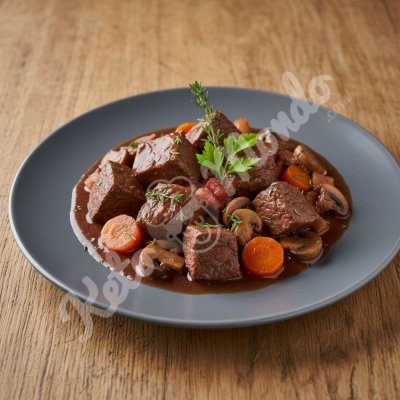 Boeuf bourguignon keto aux légumes racines