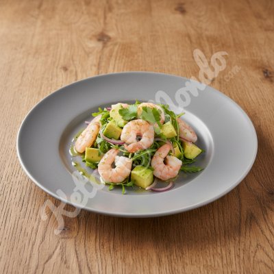 Salade d'avocat et crevettes au citron vert