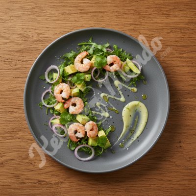 Salade d'avocat et crevettes au citron vert