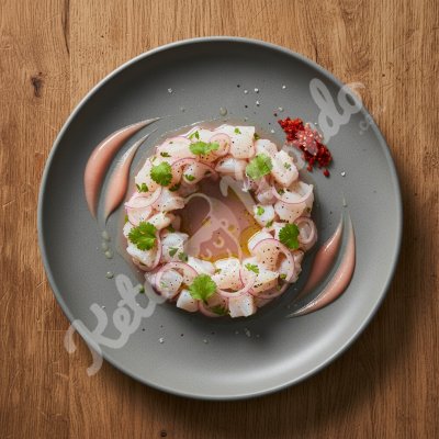 Ceviche de bar au pamplemousse et huile d'olive