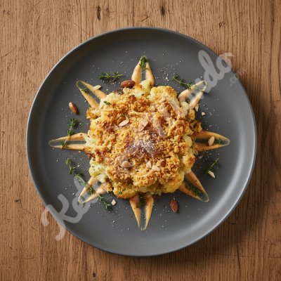 Crumble salé chou-fleur & cheddar