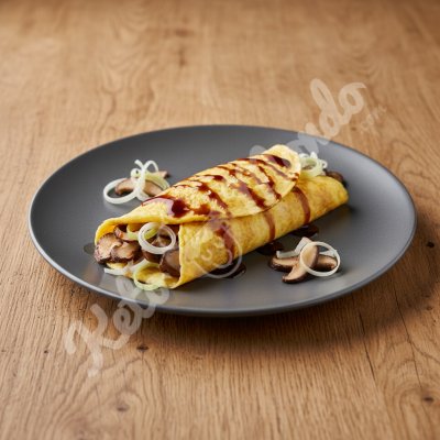 Omelette 'soba' céto: champignons, poireau & sauce soja sans sucre