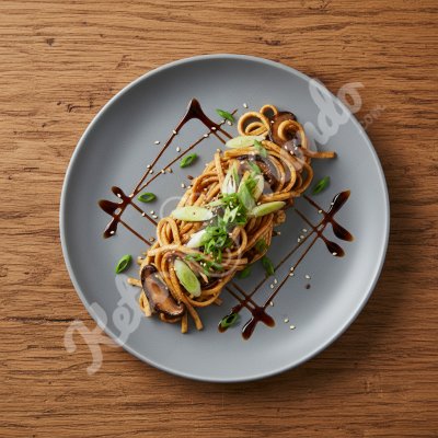 Omelette 'soba' céto: champignons, poireau & sauce soja sans sucre