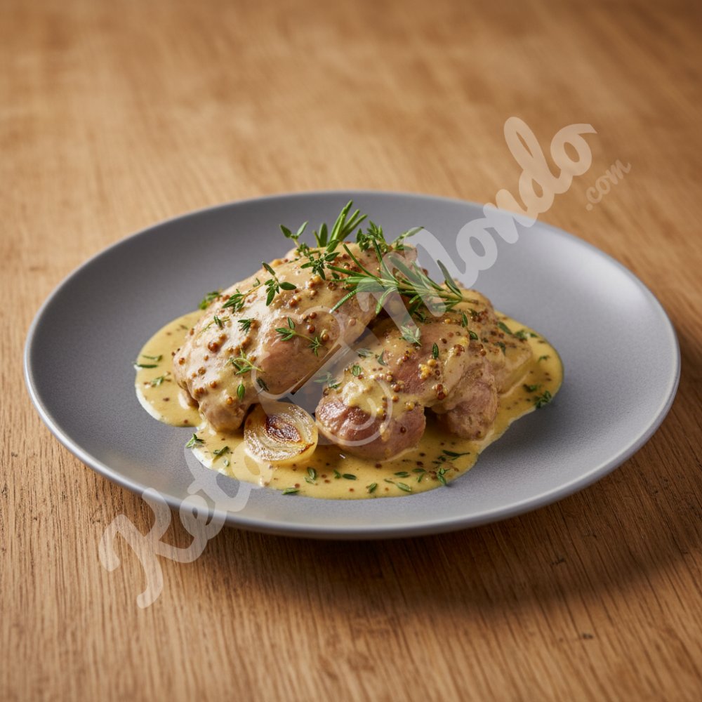 Lapin à la moutarde et herbes