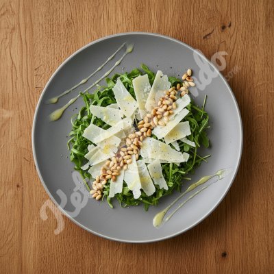 Salade de roquette, parmesan et pignons