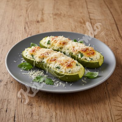 Courgettes farcies au fromage et herbes