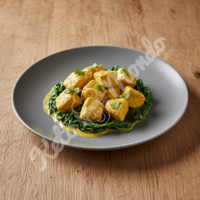 Coconut and spinach curry chicken