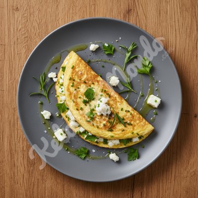 Omelette aux fines herbes et feta