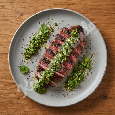 Steak grillé au chimichurri