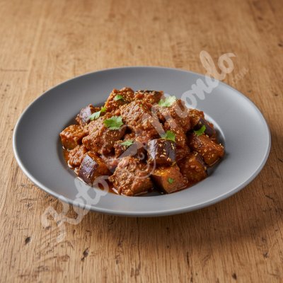 Curry d'agneau aux aubergines