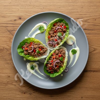 Wraps de laitue au boeuf épicé