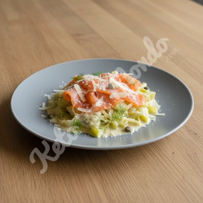 Poireaux gratinés au saumon fumé