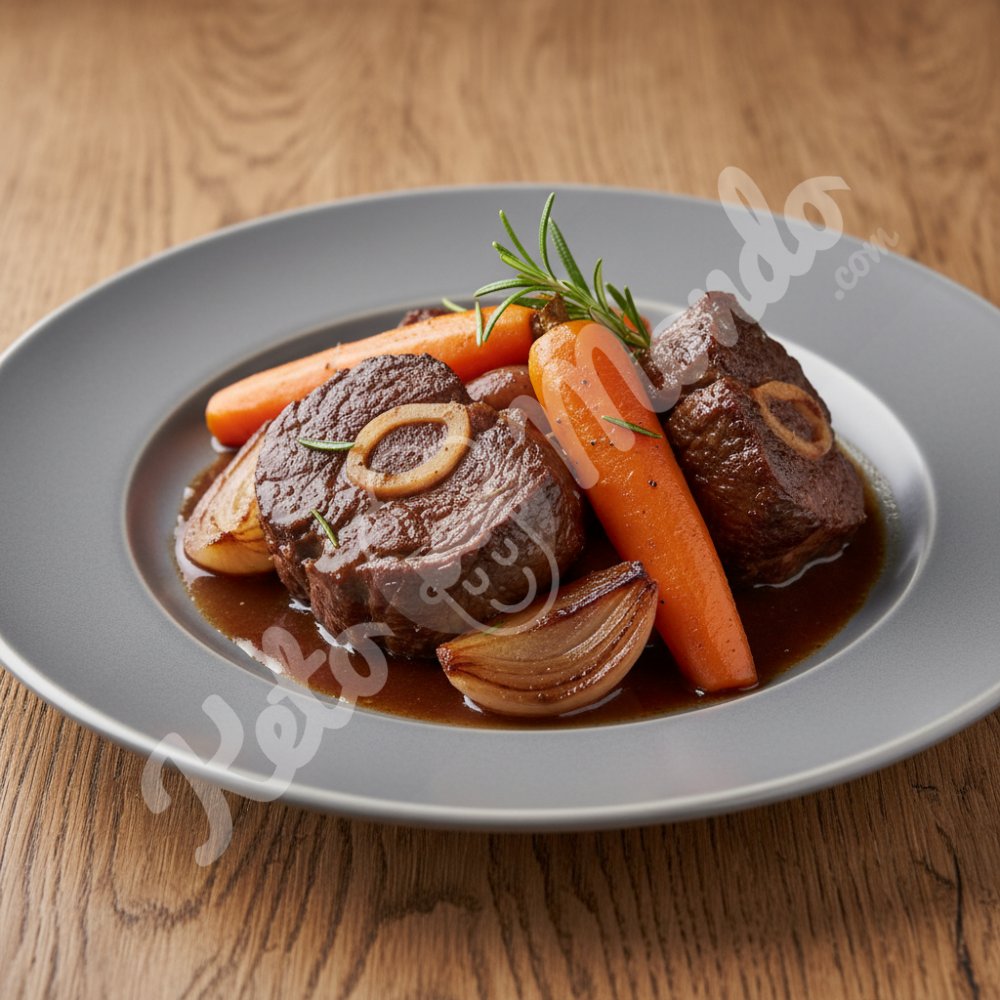 Beef cheek braised with rosemary