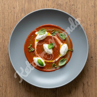 Soupe veloutée tomate-ricotta