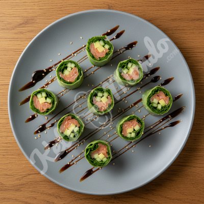 Rouleaux de printemps au saumon fumé et avocat