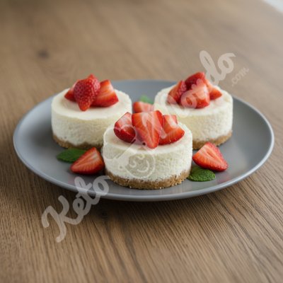 Tarta de queso con fresas individual