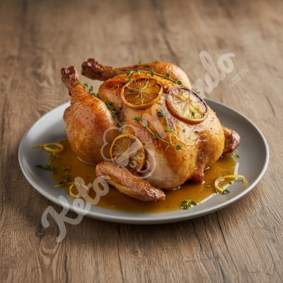 Poulet rôti au citron et thym
