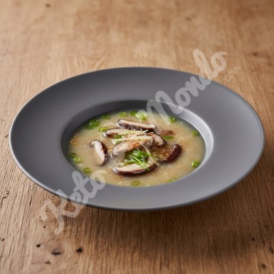 Bouillon miso aux champignons (keto, pescatarien)