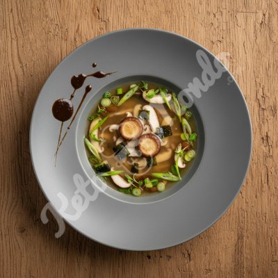 Bouillon miso aux champignons (keto, pescatarien)