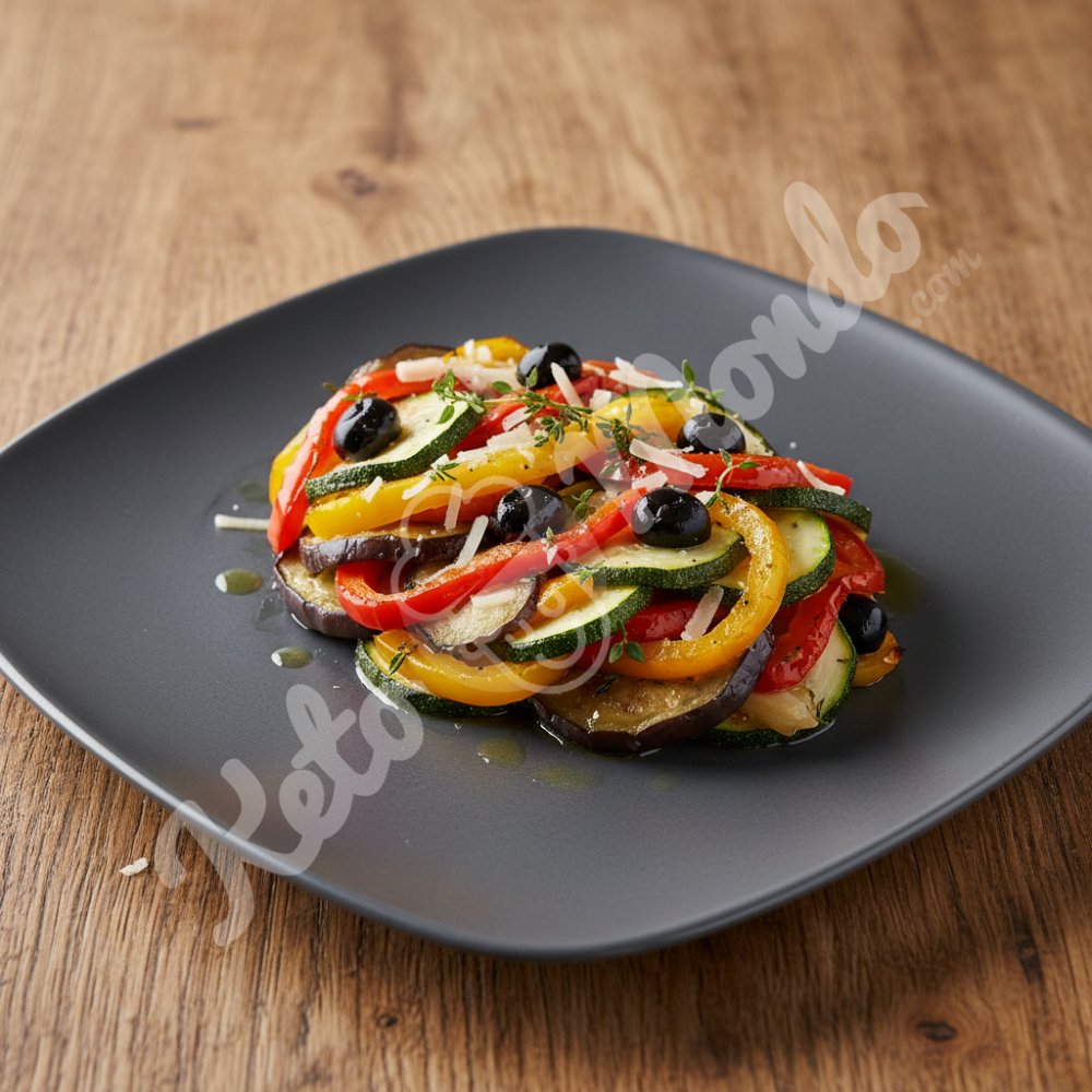 Tian candied vegetables parmesan and olive oil