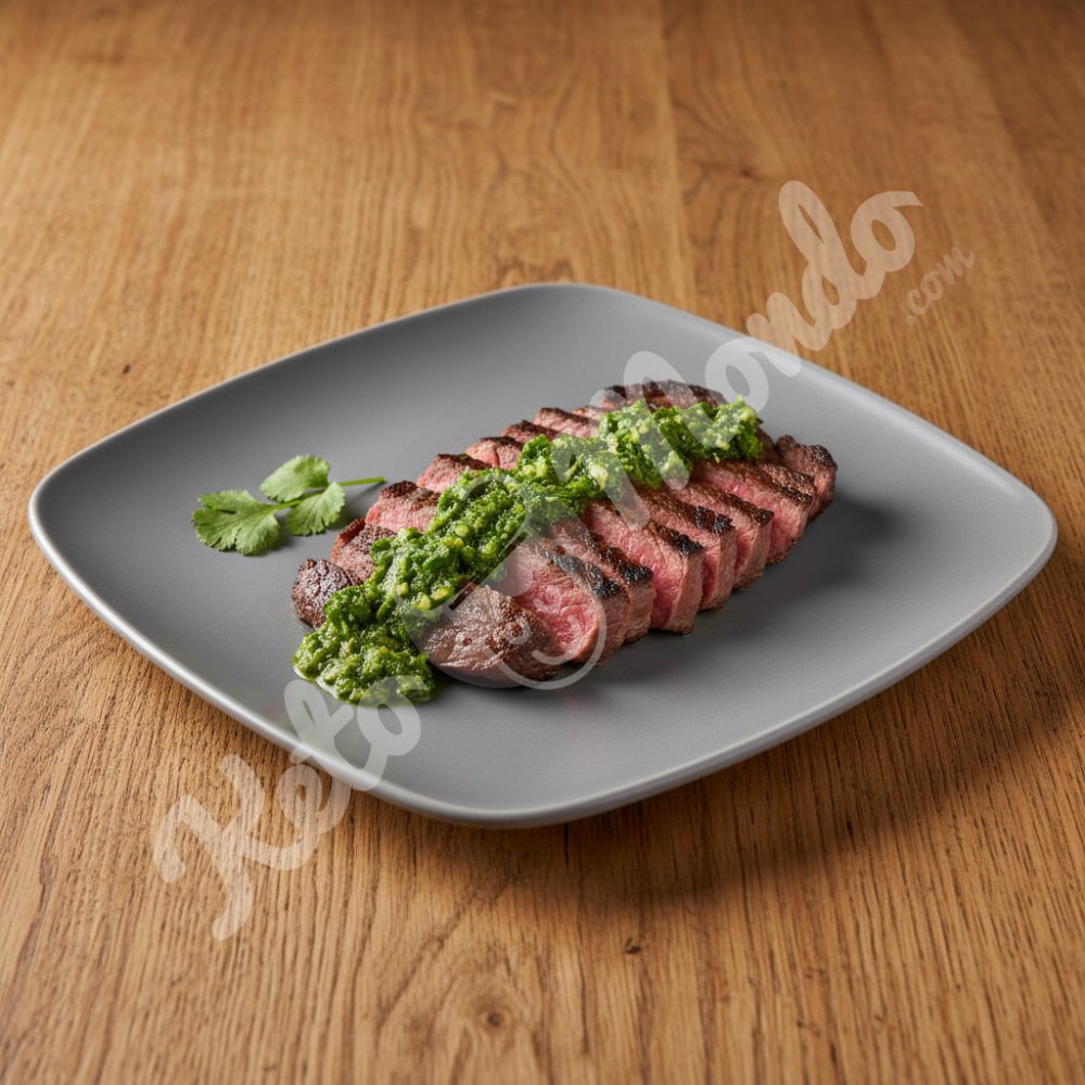 American chimichurri grilled steak