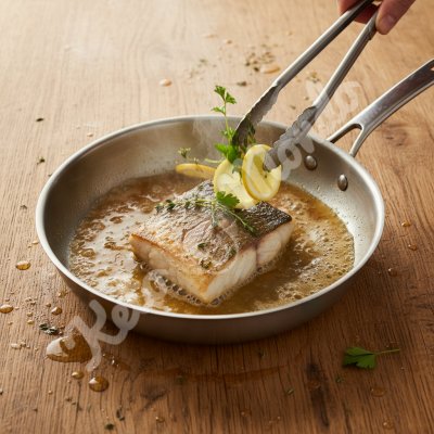 Pave de bar beurre noisette citron herbes
