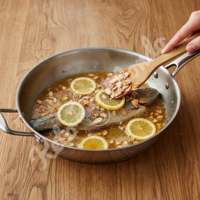 Almond trout with lemon butter