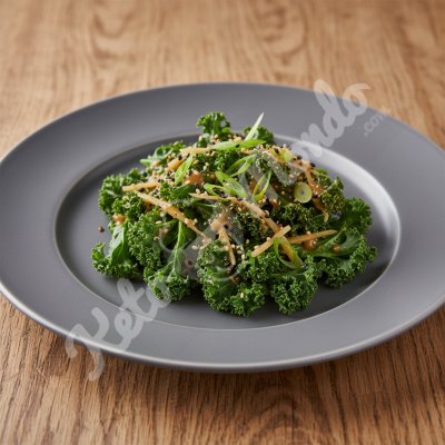 Chou frise sauce sesame gingembre
