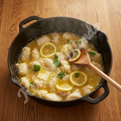 Merluzzo affumicato con burro al limone