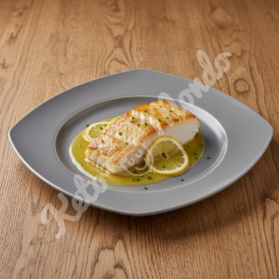 Smoked cod with lemon butter