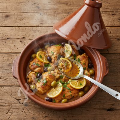 Tajine di pollo al limone e olive