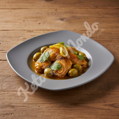 Hähnchen-Zitronen-Oliven-Tajine