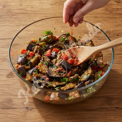 Ensalada zaalouk de berenjenas y tomates