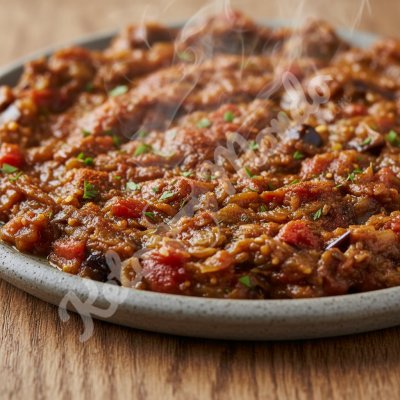 Salade zaalouk aubergine tomate