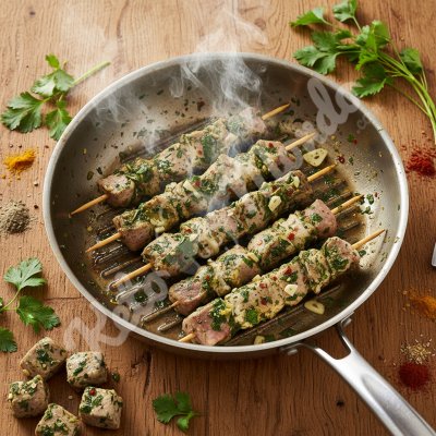 Brochettes agneau herbes maroc