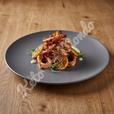 Calamars grillés au citron et tamari