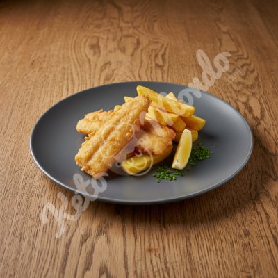 Light sole fish and chips