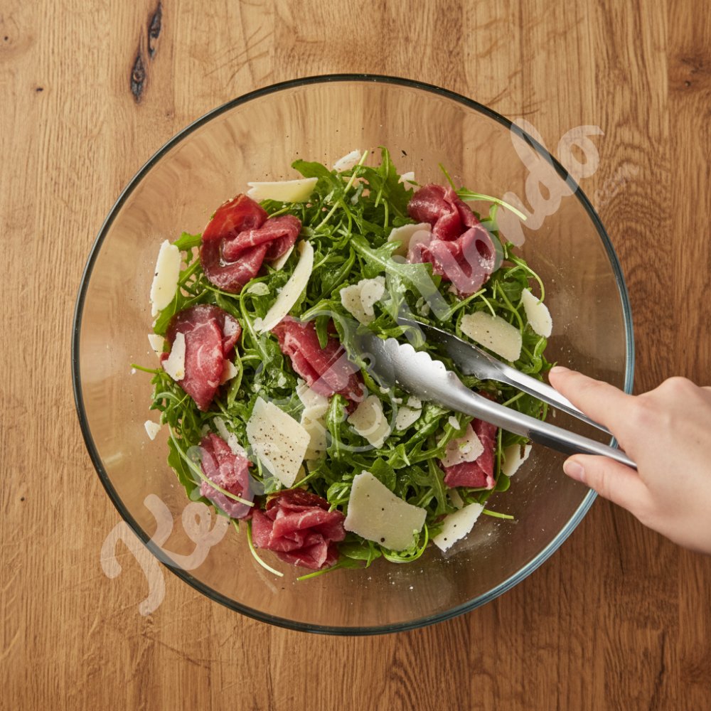 Salade de bresaola, roquette et parmesan