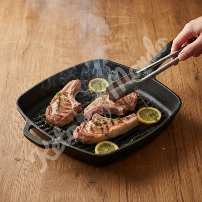 Gegrilltes Lammfleisch mit Thymian und Zitrone