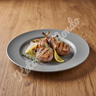 Agneau grillé au thym et au citron