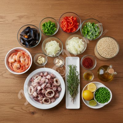 Paella légère de fruits de mer