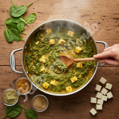 Curry d'épinards au paneer