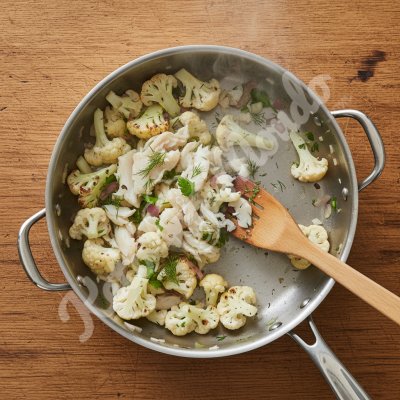Smoked cod with cauliflower
